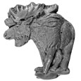 Moose Antiqued Lapel Pin